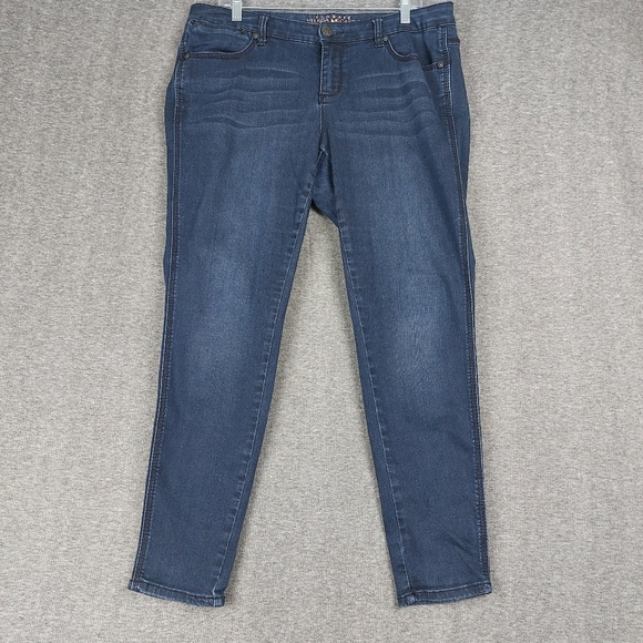 Melissa McCarthy Seven7 Denim - MELISSA MCCARTHY SEVEN 7 JEANS WOMENS BLUE CLASSIC SKINNY DENIM PANTS SIZE 16W